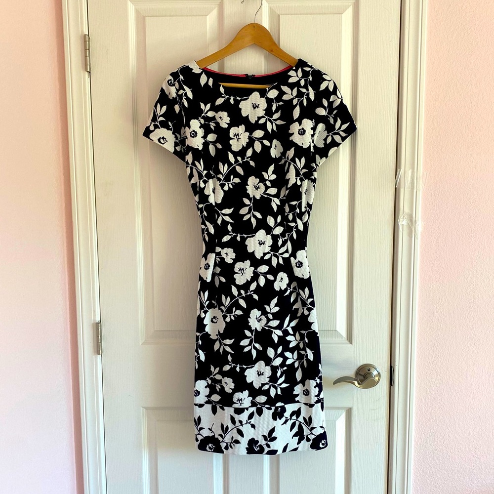 Navy and white floral dress. NWT!